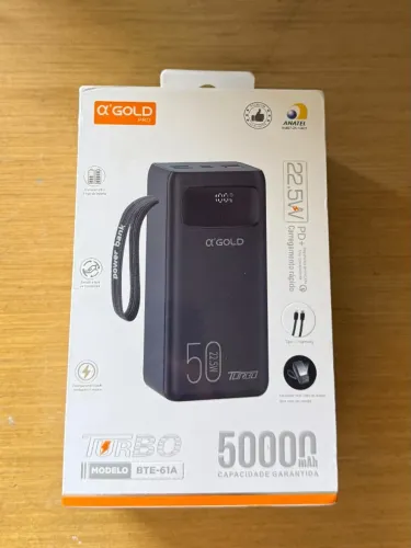 Power Bank A?Gold 50.000 mAh Turbo 22,5 W com 6 Saídas