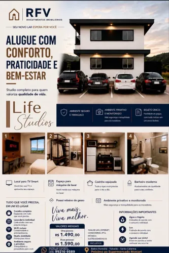 Alugo apartamento studio(kitnet) todo mobiliado
