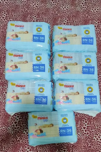 Fraldas RN até 4,5kg,36 unidade cada pacote,Turma Da Mônica