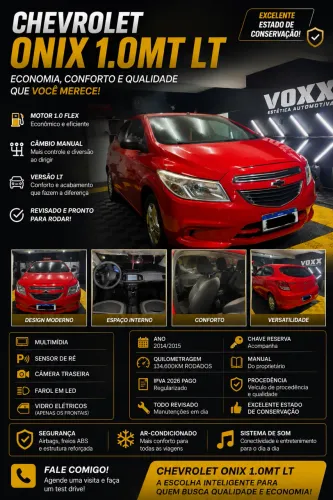 Chevrolet Onix Hatch LT 1.0 8V Flex Power Mec. 4P 2015