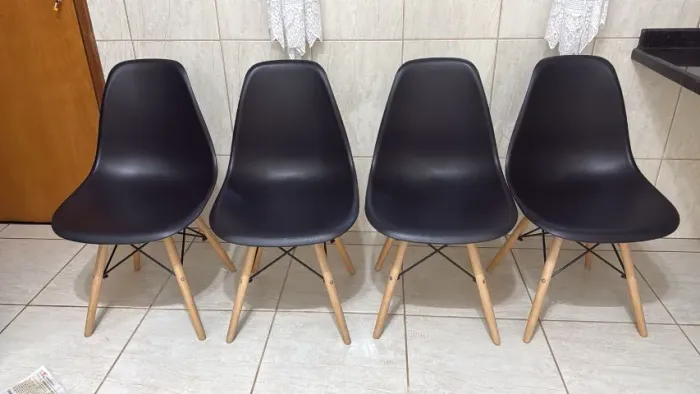 JOGO DE CADEIRAS EASY WOOD TOK & STOCK PRETO