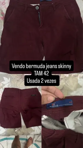 Vendo bermuda jeans vinho 