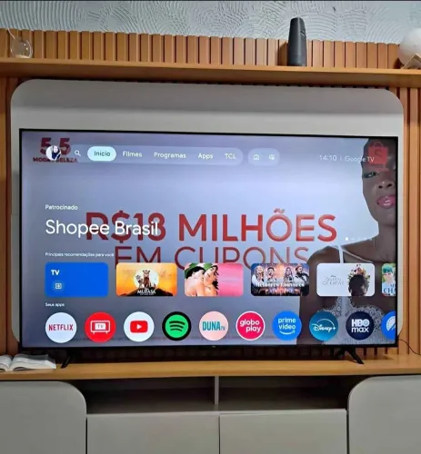 Smart tv android 65pol semp. Tela infinit ultra fina Qled aceita cartão 