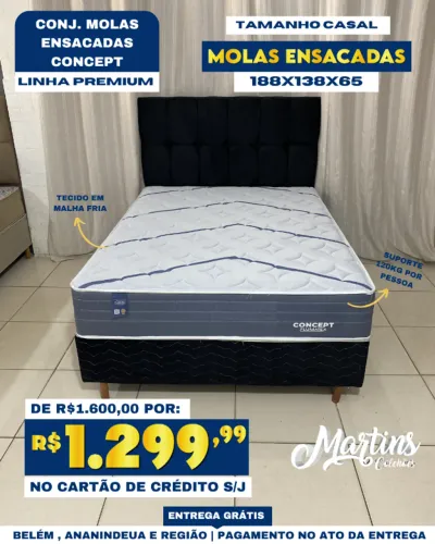 Cama Box Casal Concept Molas Ensacadas