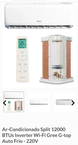 Vendo Ar condicionado marca Gree 12 mil btus inverter Wi-Fi