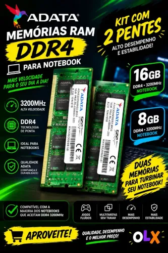 24gb Memoria RAM ddr4 3200mhz (16x1 e 8x1)