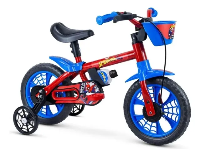 Bicicleta infantil aro 12 nathor homem aranha