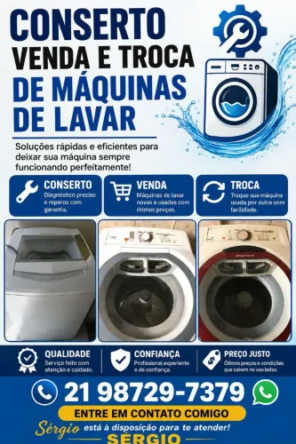 Técnico de máquina de lavar e marido de aluguel