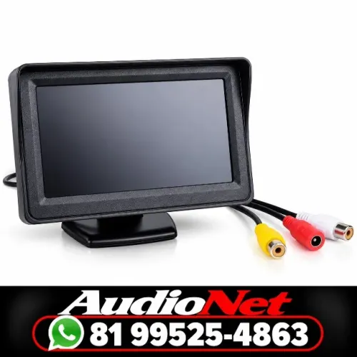 Tela Monitor Automotivo Lcd 4.3 Carro P/ Câmera Ré