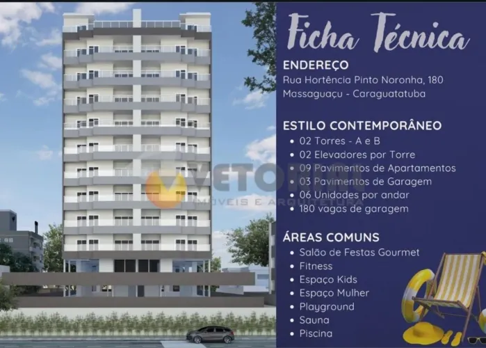 Cobertura com 3 dormitórios à venda, 107 m² por R$ 1.200.000 - Massaguaçu - Caraguatatuba/
