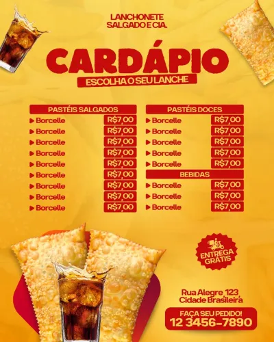 CARDÁPIOS PARA SEU NEGÓCIO