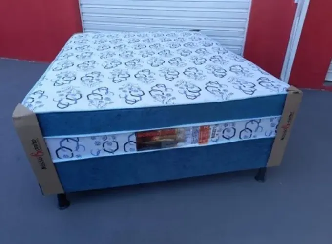 Cama Conjugada Azul Royal Casal Sonho Bom
