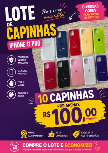 Lote capinhas telefone