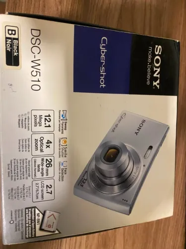 câmera digital sony cyber-shot dsc-w510 12,1mp + memory stick 8gb