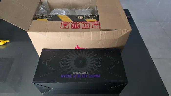 Water Cooler Mancer Mystic G1, ARGB, 360mm, Preto - Nunca usado