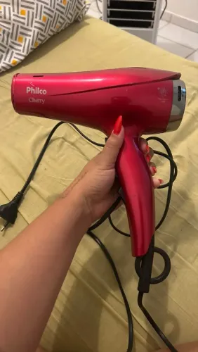 Secador de Cabelo Philco Cherry Vermelho (Funcionando Perfeitamente)