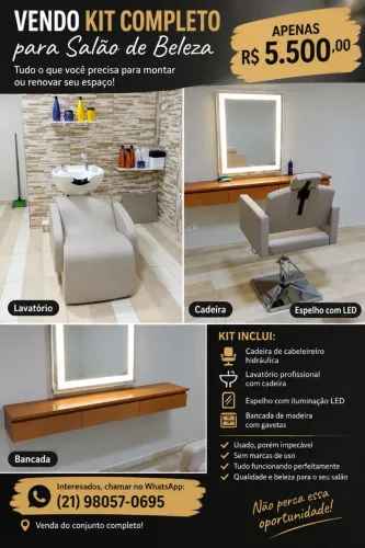 Moveis para salão de beleza,usado pouquíssimas vezes pois não deu certo meu negócio,moveis