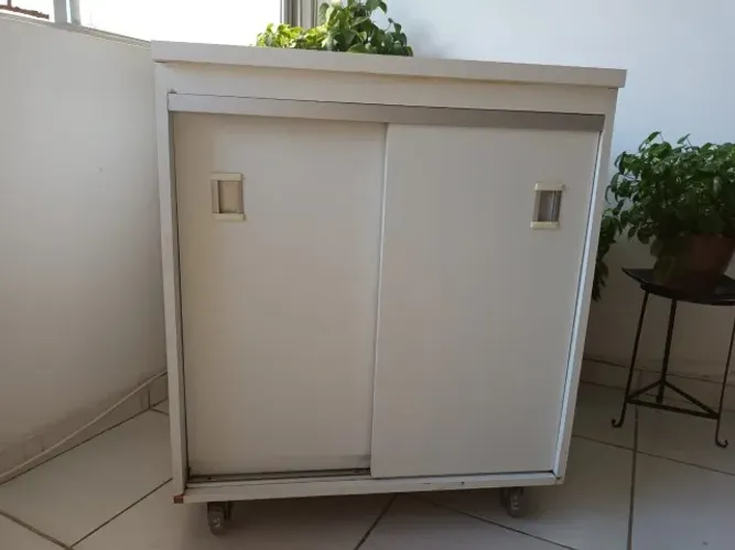 Balcão de Cozinha Multiuso Suporte para Micro-ondas ou Forno com 2 Portas e 1 prateleira