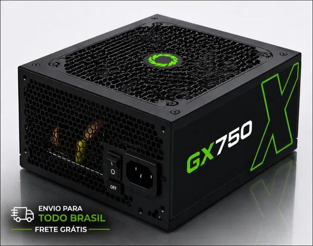 Fonte Para PC Modular GAMEMAX GX750 750W 80 Plus Gold C/PFC (BIVOLT)