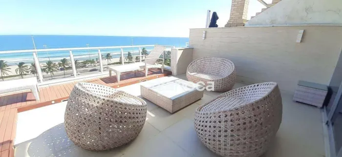 Cobertura 273m2 Mobiliada na Av. Lúcio Costa Vista Mar, Alto Padrão e Porteira Fechada! *