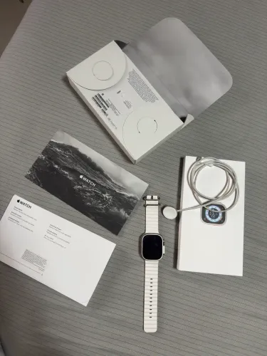 apple qatch ultra 49mm titanium white ocean original
