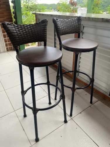 Banqueta de carbono e fibra sintética (par)