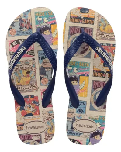 Chinelo Havaianas Top Disney Clássicos Bege *