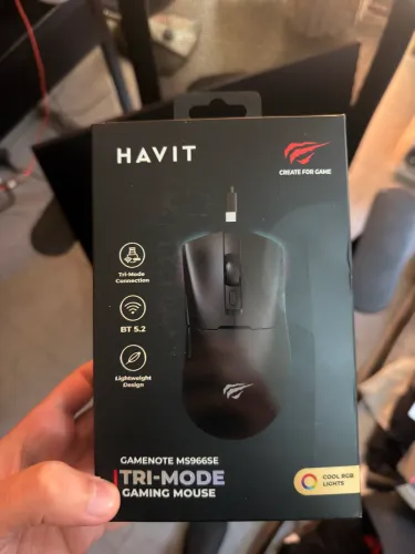 Mouse havits sem fio trimode