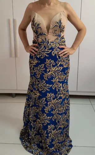 vestido de Festa todo bordado