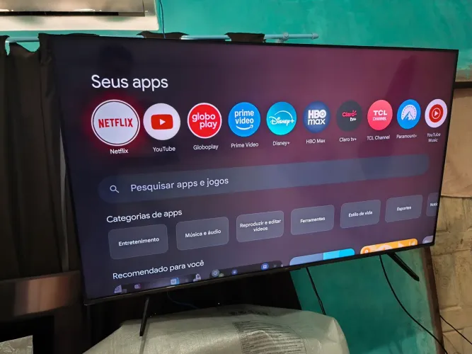 Smart TV TCL 55 Polegadas LED 4K P755 WiFi Bluetooth Google TV HDR10+ Dolby Atmos Vision