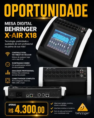 Mesa de som digital Behringer