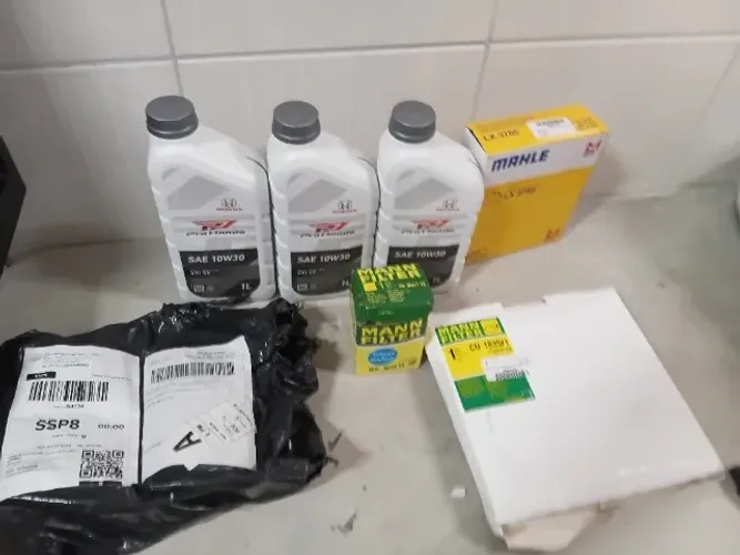 Kit troca de óleo honda 