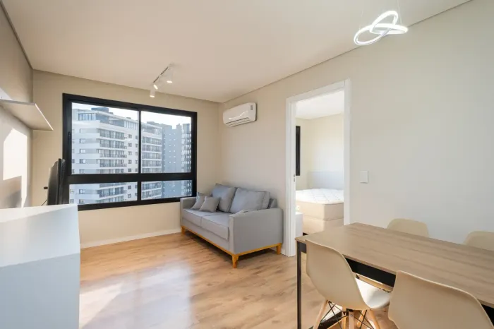 Apartamento Mobiliado de 1 Dormitório para Aluguel no Parque Una em Pelotas RS, com Confor