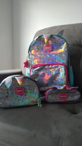 Kit mochila escolar ( Unicórnio )