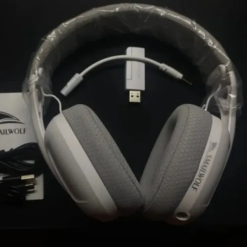 Fone Gamer SmallWolf L80 Headset Tri-Mode Bluetooth, 2.4G sem fio e USB-C com fio