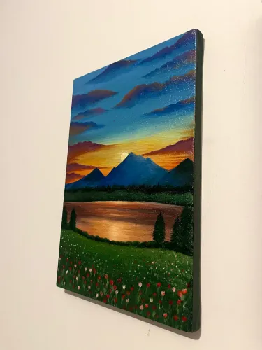 Pintura em tela Quadro decorativo feito a mão 