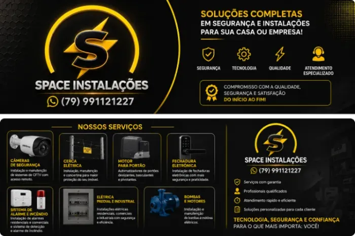 INSTALAÇÃO E MANUTENÇÃO EM CÂMERAS, CERCA ELETRICA, MOTOR DE PORTÃO, INTERFONE