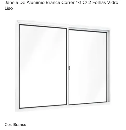 JANELA 2 FOLHAS DE VIDRO