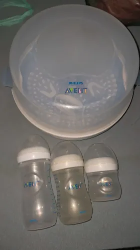 Kit Esterilizador AVENT com mamadeiras