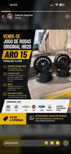 Rodas HB20 ARO 15