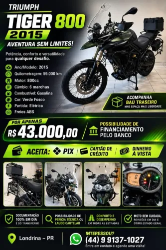 Triumph Tiger 800 - baixo km