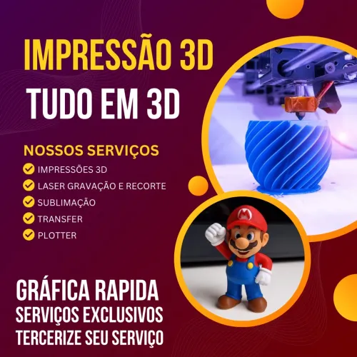 3D IMPRESSÕES - MANDE SUA IDEIA QUE CRIAMOS