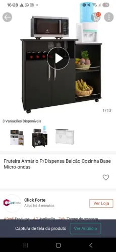 Vendo armário fruteira novinho