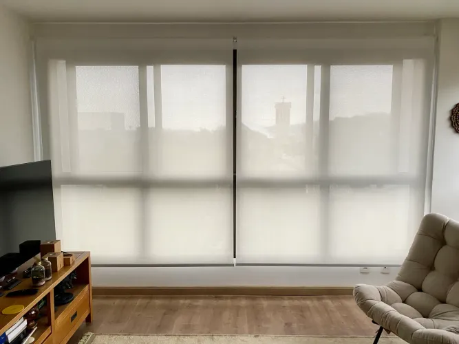 Cortina rolo pescreen gloss 3% white Persilux 2,20x2,62