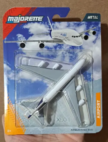 Miniatura Avião Airbus A380-800 Metal Majorette Airport 12 Cm Novo e Lacrado