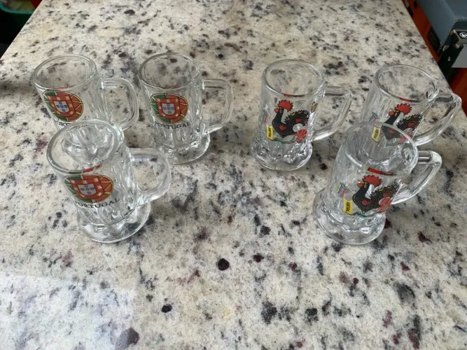 Souvenir Portugal mini canecas 6 peças