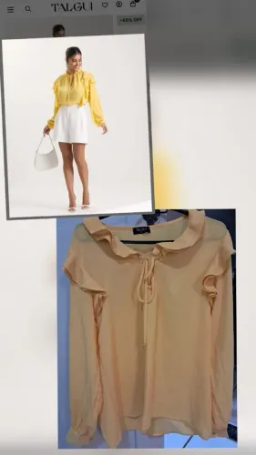 Blusa nova,  cor amarelo manteiga. 