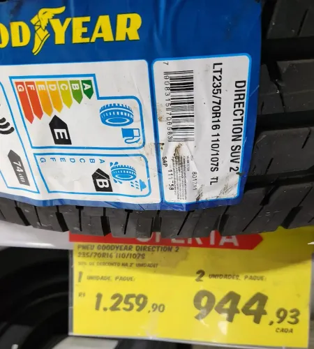 Pneus goodyear 235/70/R16 preço único no Brasil 