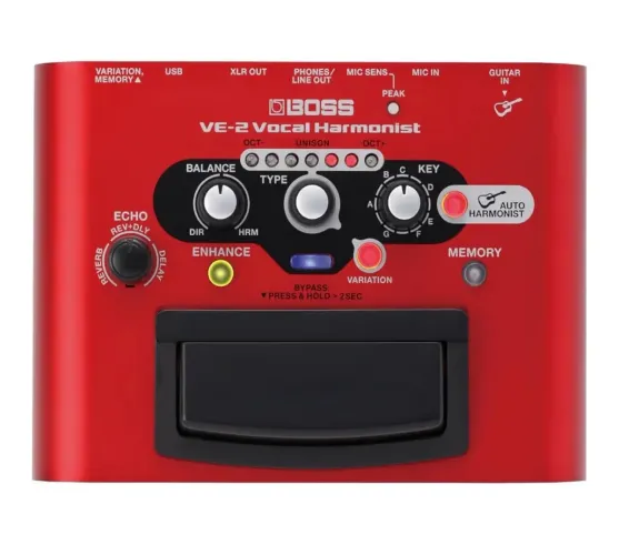 Processador vocal Boss VE 2 vocal harmonist