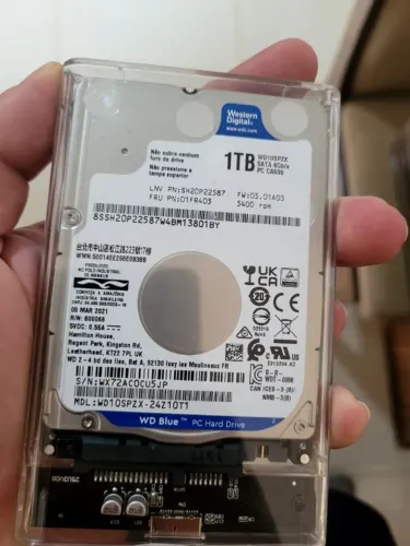 Sd externo 1TB - SATA 6GB - 5400 RPM